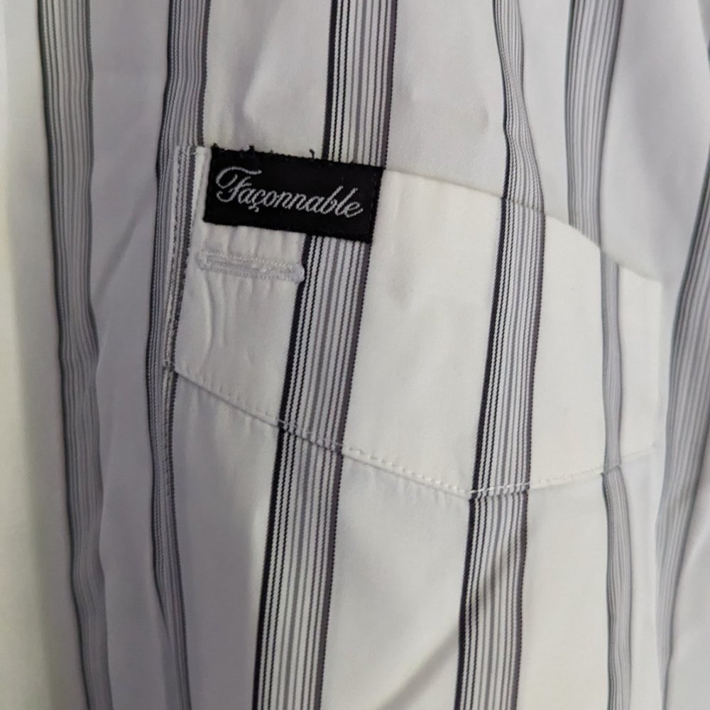 Men's Long Sleeve Dress Shirt - Faconnable - Picture 3 of 6